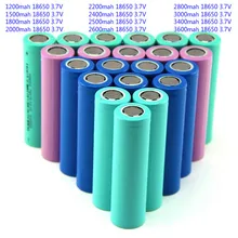 Дешевые 18650 1200mah 2400mah 2500mah 2800mah 3000mah 3600mah 18650 mah 3,7 V литий-ионный аккумулятор(1 шт