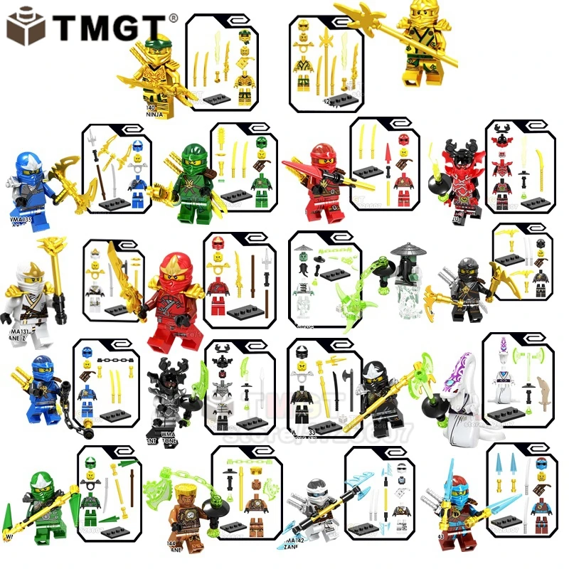 

Single Block Ninja s Jay Zane Giant Stone Warrior Pythor Yang Weapons Juguete Brick Building Blocks Toys for Children