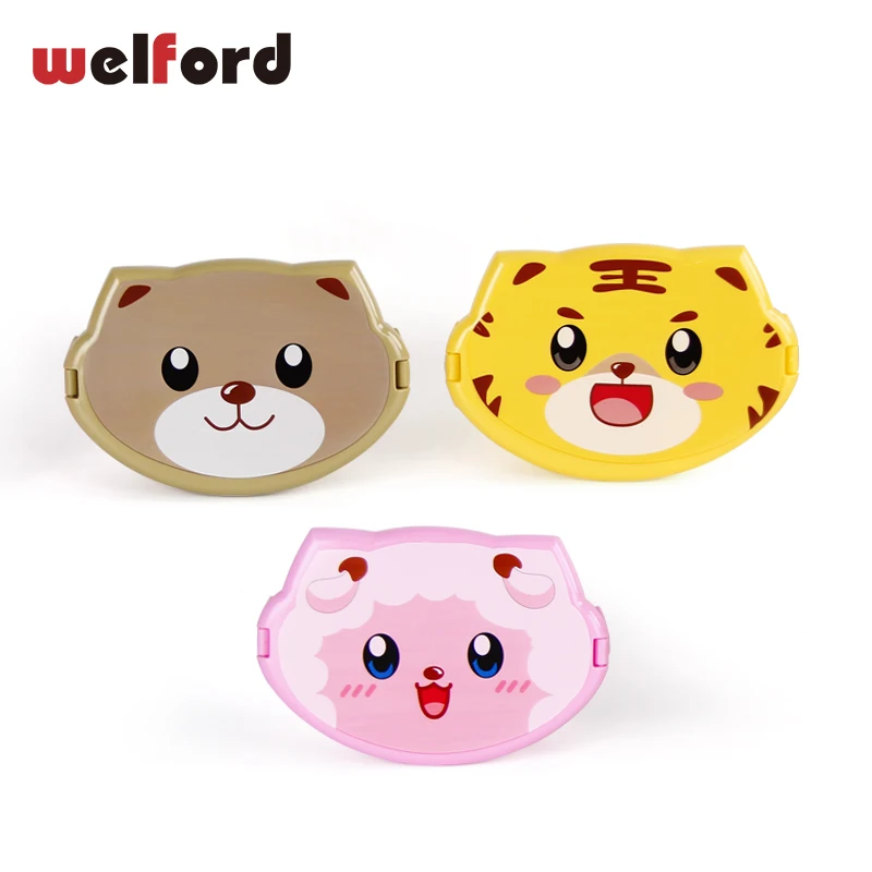 

Cute Various Animals Oval Round Lunch Box Double Gs With Fork Plastic Insulation Lunch Dinner Set Kids Dinnerware Sets