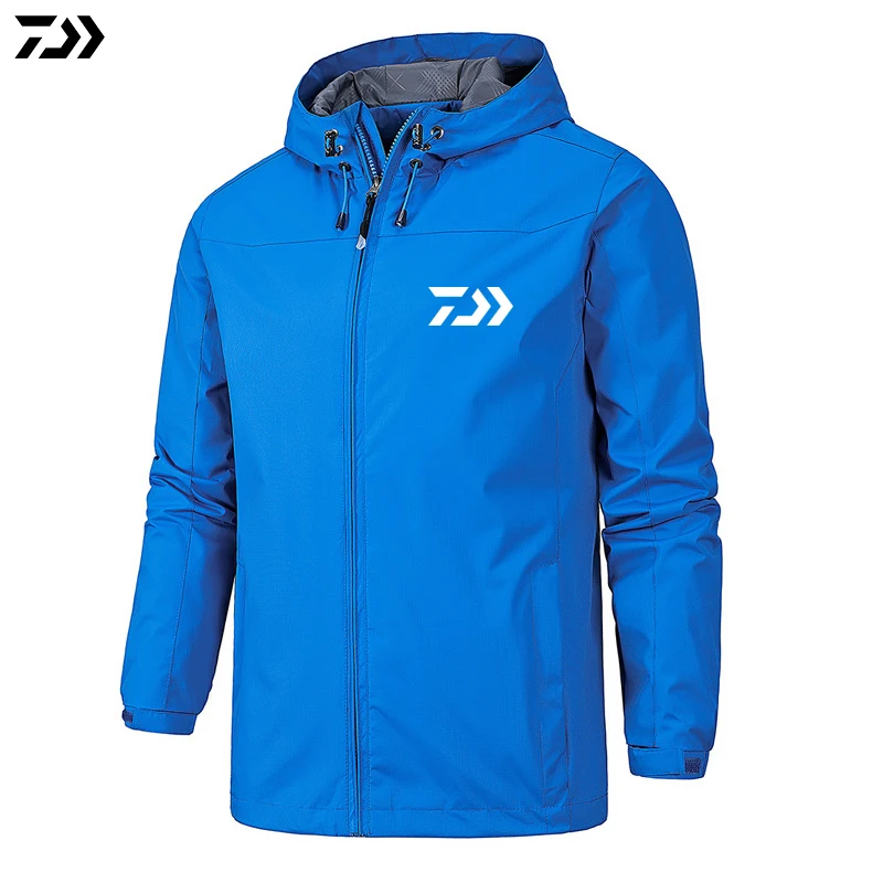 

DAIAW Men Fishing Jacket Solid Color Tactical Coat Quick Drying Outdoor Clothes Sunscreen Waterproof Windproof Fishing Jackets