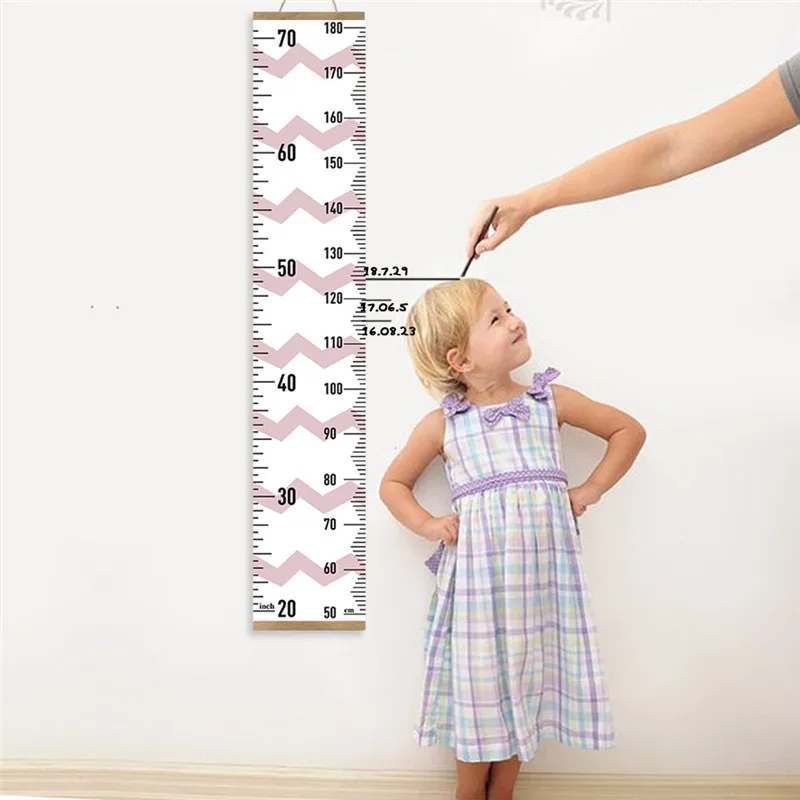 Children Growth Hanging Ruler Kids Height Measure Vinyl Chart Wall Decoration 