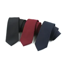 Мужской галстук чистого цвета 7 см полиэстер шелк окрашивание вино красный сапфир синий и меланин узкий галстук версия пятна оптом
