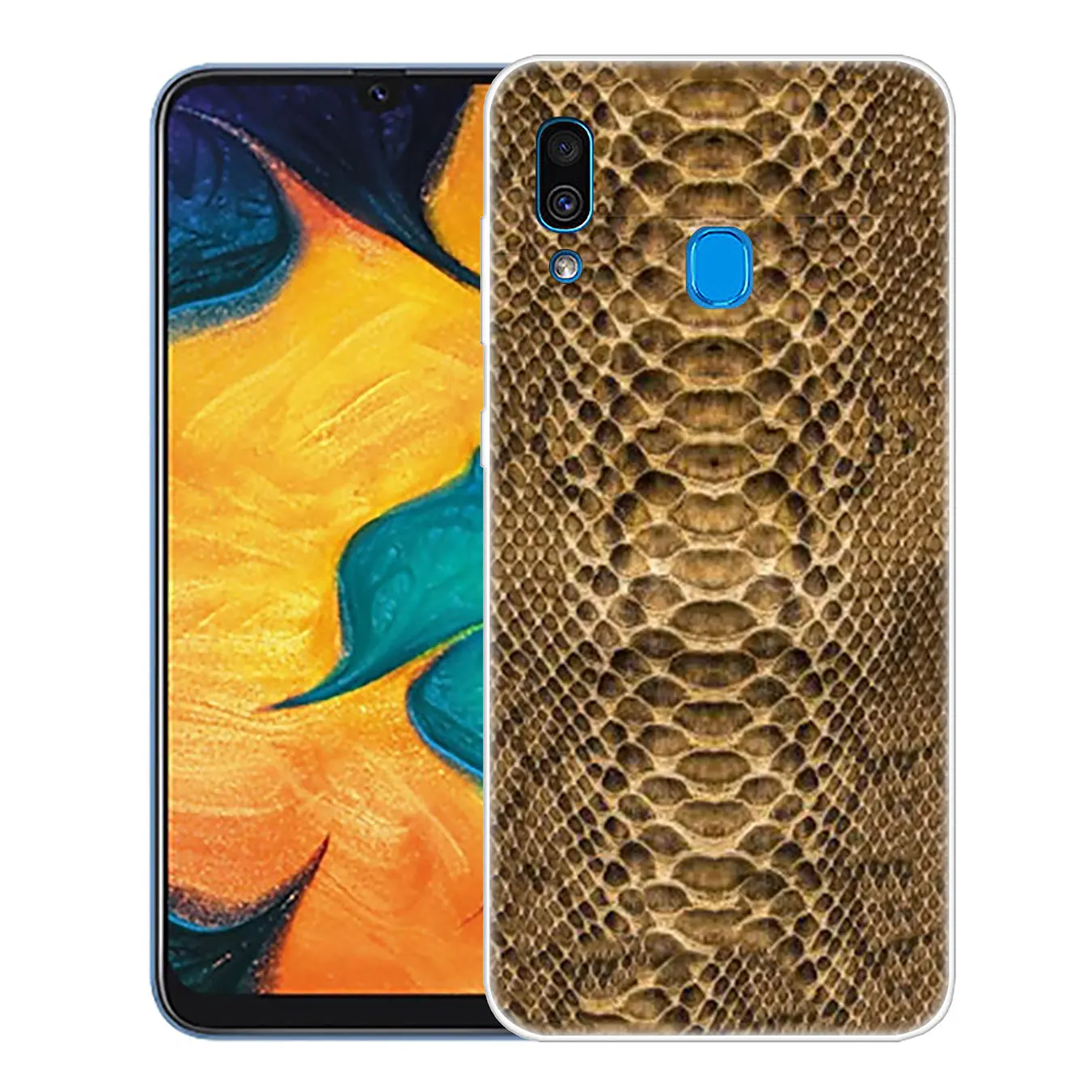 Розовый кожаный чехол для телефона Lavaza со змеиным чешуей Samsung Galaxy A70 A60 A50 A40 A30 A20 A10