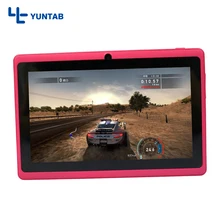 Yuntab nueva llegada 7 pulgadas Andriod 4.4 T7 Tablet PC Allwinner A33 Quad Core con Cámara Dual, 512 MB + 8 GB 2200 mAh de la batería