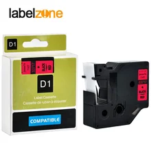 1 упаковка 53717 черный на красном 24 мм* 7 м ламинированная Этикетка ленты совместимый с Dymo D1 24 мм этикетки принтеры для Dymo 24 мм Label Makers