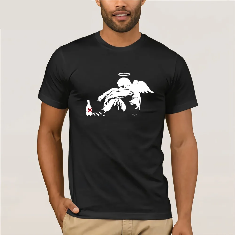 Футболка Banksy/angel yolo Comical Shirts Men'S | Мужская одежда