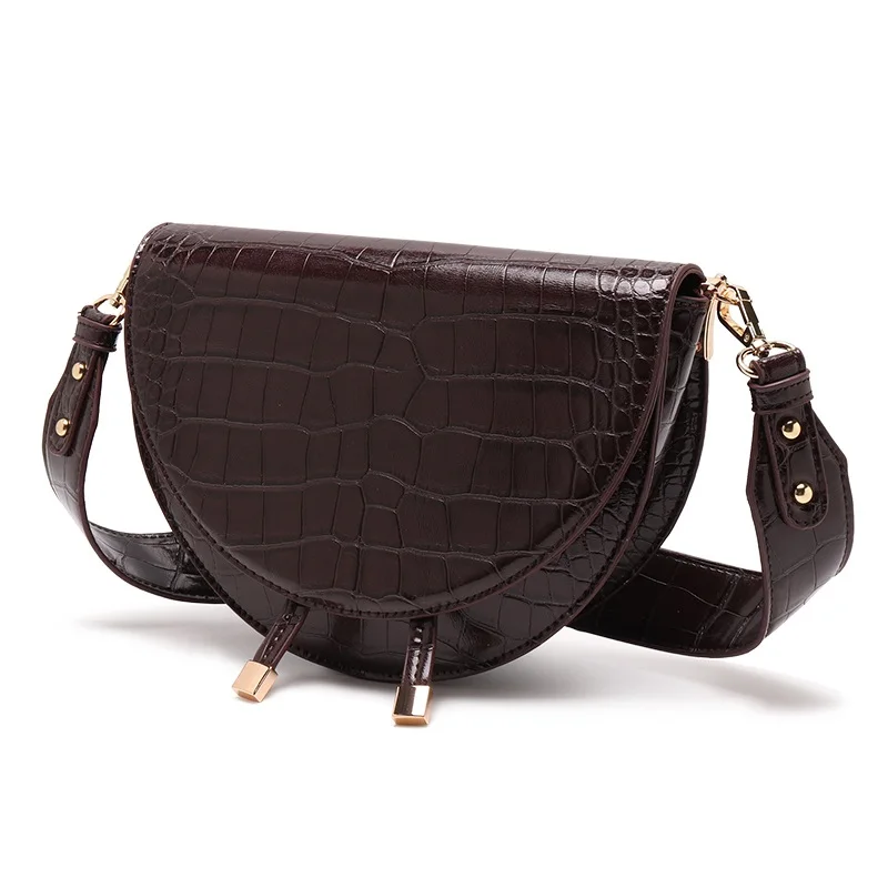 Skup NIGEDU Fashion Alligator torebka podsiodłowa damskie torebki na ramię luksusowy design okrągła torebka damska Messenger torby torebki damskie