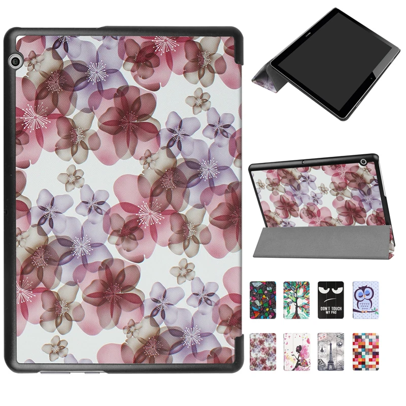 

For HUAWEI MediaPad T3 10 9.6'' Case Stand Flip Leather Capa For Huawei T3 10 9.6 inch Tablet Cover Print Fundas