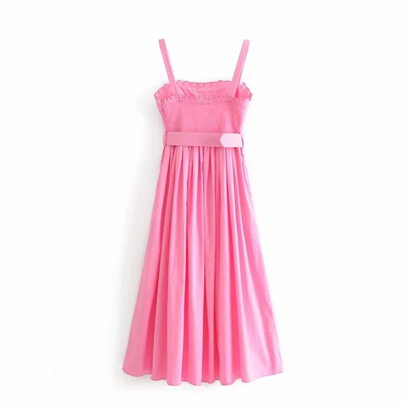 Увядшие вечернее платье женские vestidos Англия винтажные розовые однотонные ленты плиссированные Танк vestidos de fiesta de noche Макси платье