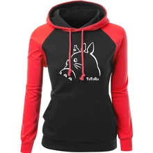 Новинка, Женская толстовка, осенне-зимняя флисовая брендовая одежда, TOTORO Kawaii, модная уличная одежда, Harajuku, хипстерские толстовки, реглан