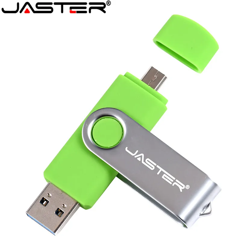 

JASTER OTG USB Flash Drive 64GB 128GB Pen Drive 32GB 16GB USB 2.0 External Storage Pendrive For Android 8GB 4GB Metal U Stick