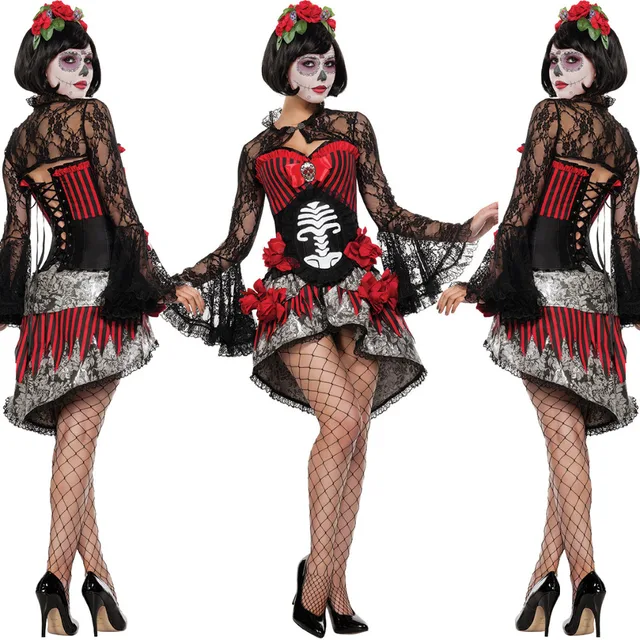 day of the dead costume sugar skull dia de los muertos halloween fancy dress