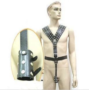 Male Studded PU Leather Men