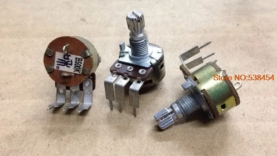 4pcs 16 potentiometer switch single with switch b500k axis potentiometer light switch