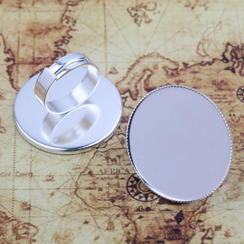 20pcs silver color ring Bases 30mm,30mm ring Blanks,blank finger ring base, 30mm Ring Blanks for