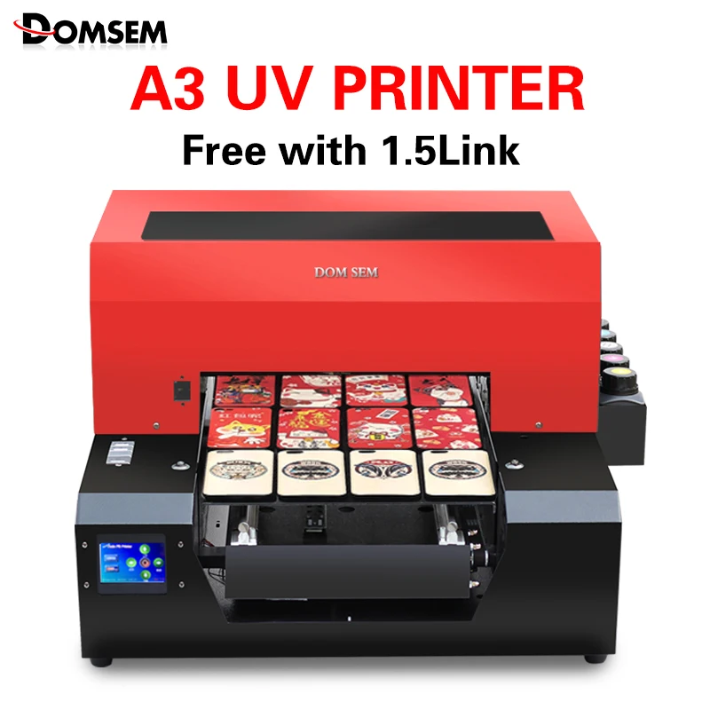 

China Top Brand A3 UV Flatbed impressora Inkjet printer sublimation Machine for Phone case acrylic PVC card pen wood glass metal
