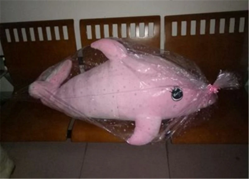 Dorimytrader Cuddly Soft Dolphin Sea Animal Plush Toy Stuffed Cartoon Blue Pink Dolphin Doll Pillow 80cm 100cm 130cm DY61949 (10)