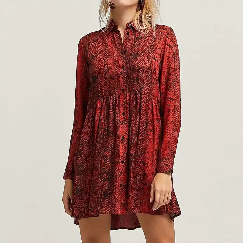 Red Print Shirt Dress Best Sale, 54% OFF | espirituviajero.com