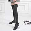 COVOYYAR 2022 Stretch Socks Boots Women Slim Elastic Knitted Long Thigh High Boots Pointed Toe Flat Black Shoes Women WBS1017 ► Photo 3/6