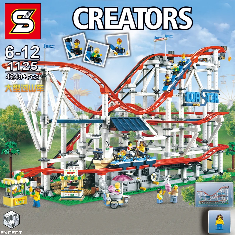 

S1125 4249Pcs Roller Funny Model Building Educational Kits Blocks Bricks Architecture Toys LegoINGys 10261 Gift