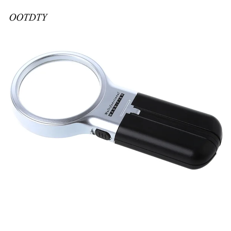 OOTDTY 3X настольная Портативная Лупа для чтения со светодиодными лампами