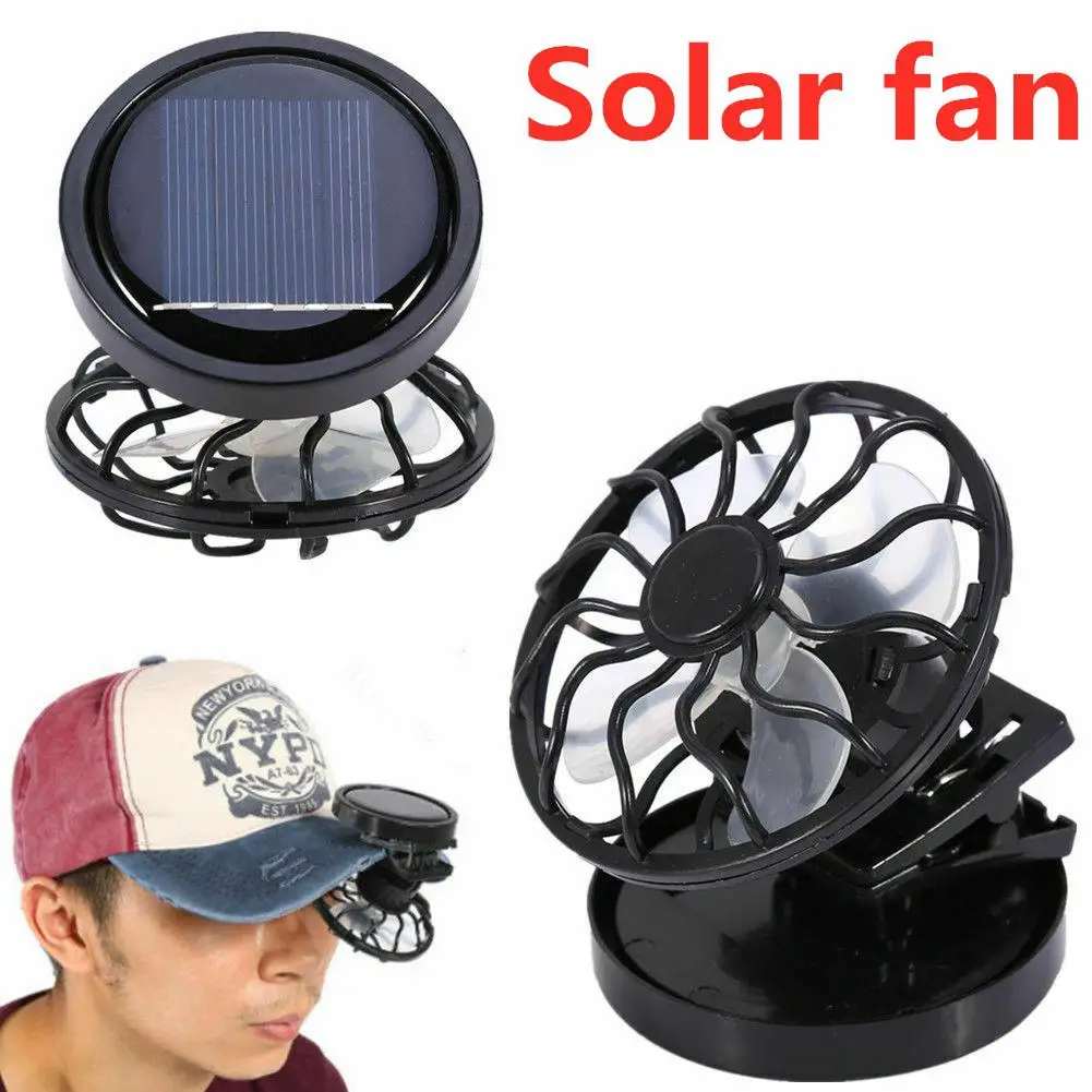 HobbyLane Summer Cooling Fan Clip-on Hat Mini Clip Solar Sun Energy Power Panel Cell Cooling Fan Cooler d15