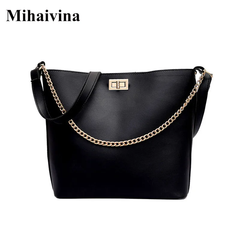 

Mihaivina Designer Luxury Handbags Leather Gold Chains Bag Ladies Shoulder Bag Women Crossbody Bag Fashion Tote Bags Sac A Main