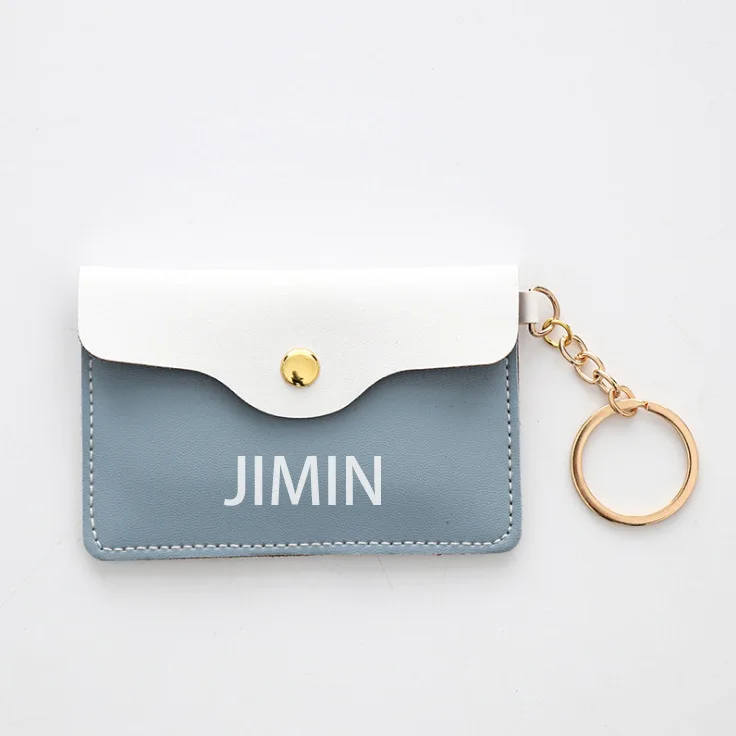 Kpop Bangtan suga jungkook Мини милая сумка для монет, чехол для карт, брелок для ключей, кошелек для монет jimin kawaii, кожаный кошелек для девочек - Цвет: JIMIN-9