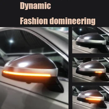 

High Quality Car LED Side Mirror Turn Signal Lights Warning Strip Tape Signal Stickers Safety Pair Set