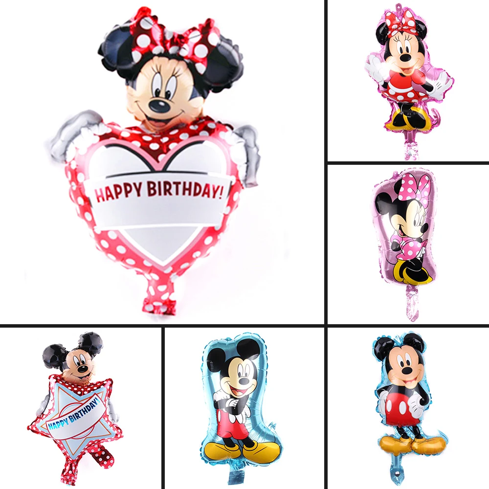 С Микки Маусом Мышь тема праздничные украшения из шаров воздушные шары вращаться воздушный шар Дети День рождения расходные материалы