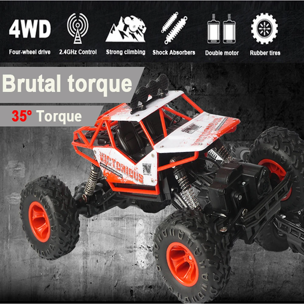 

JIAINF RC car Four-wheel drive rock climbing vehicle radio-controlled cars Kids outdoor toys 1:16 4WD Rock crawler Multifunction