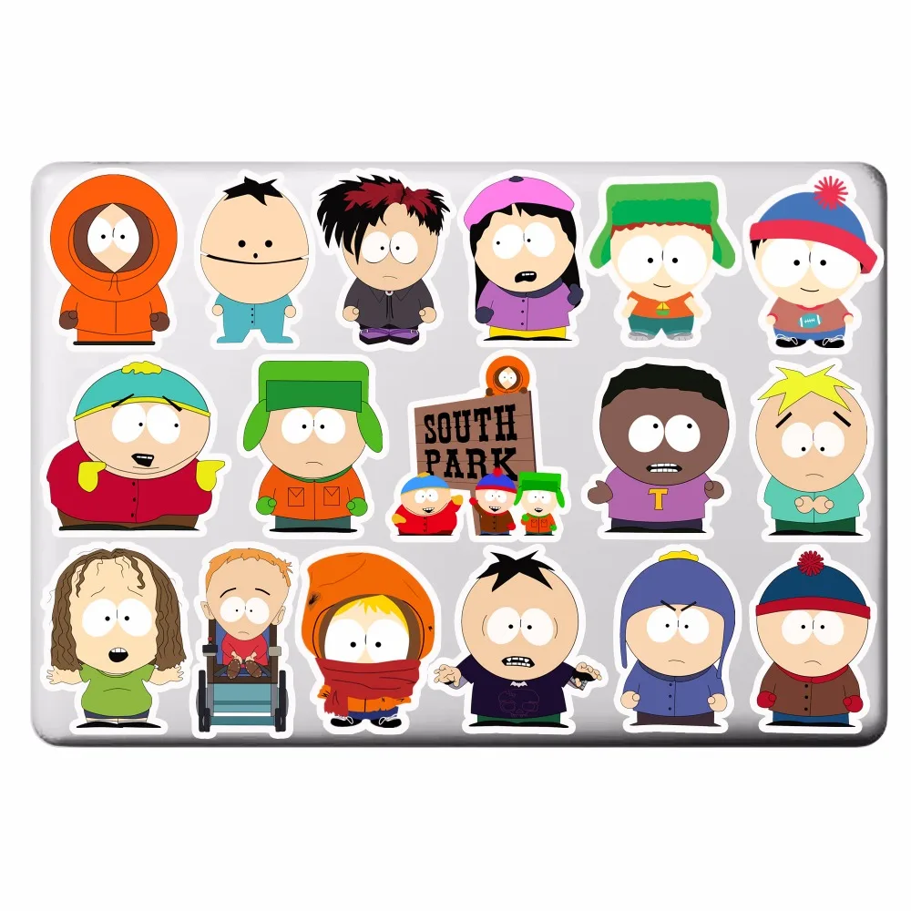 

American Drama South Park Funny Sticker Decal For Car Laptop Macbook Pro Air 11 13 15 inch Notebook Backpack Waterproof Stickers