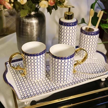 Креативный Европейский Британский керамический набор из шести предметов набор туалетных принадлежностей костюм из пяти предметов с ручками LO86410