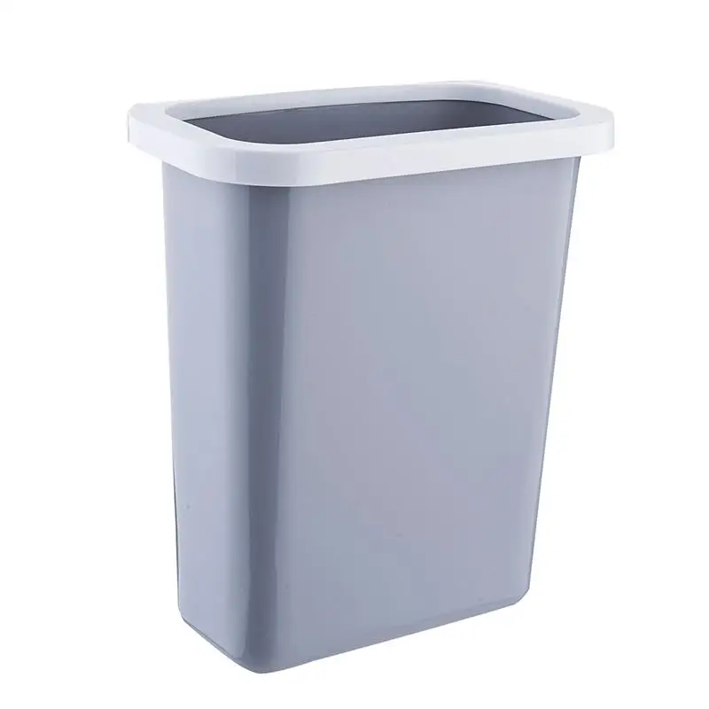 

OUNONA Kitchen Cabinet Door Haanging Trash Garbage Bin Can Rubbish Container (Grey)
