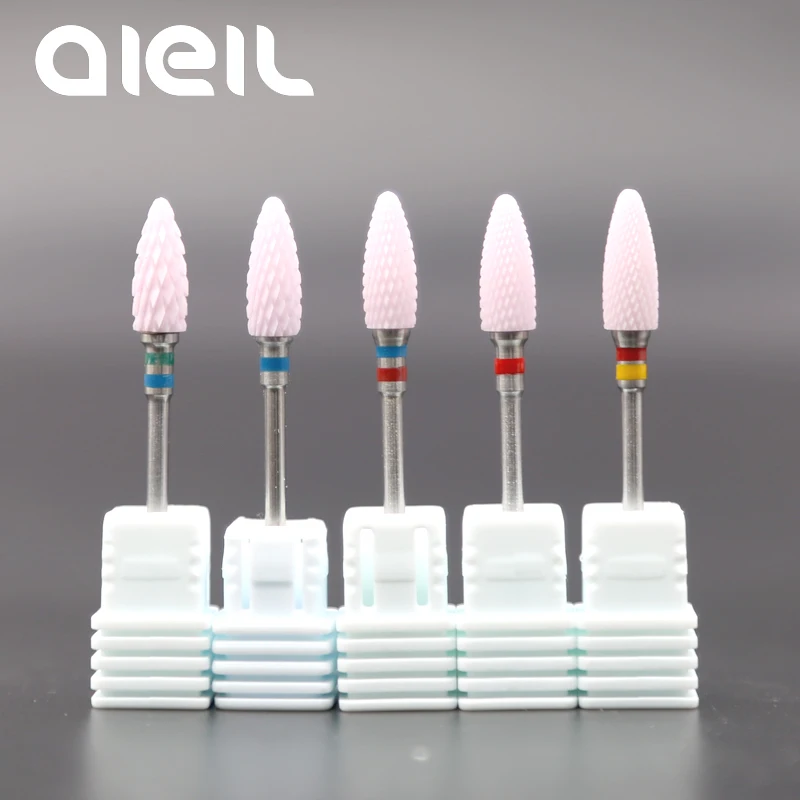 Nail Drill Bits Ceramic Milling Nail Drill Bits Manicure Mill Ceramic Milling Cutters For Manicure Electric Manicure Drill Bits  (2)