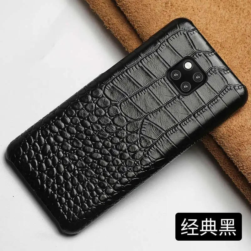 Чехол для телефона из натуральной кожи для huawei mate 20 pro Lite P20 P30 Pro Lite Y6 P SMART чехол для Honor 10i 10 V20 20 Pro 8X 9X - Цвет: black