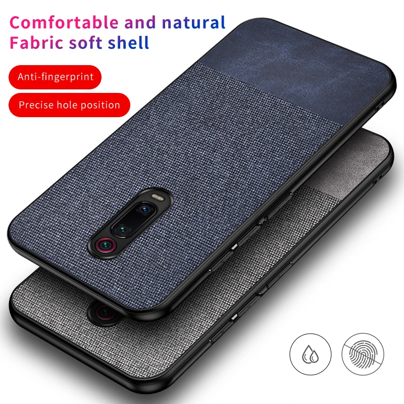 

Fabric Cloth Case For Xiaomi Mi 9T Pro Mi 9 SE 8 Lite A2 A1 6X Case Hybrid PU Hard PC Back Cover For Redmi K20 Note 7 6 5 Pro 6A