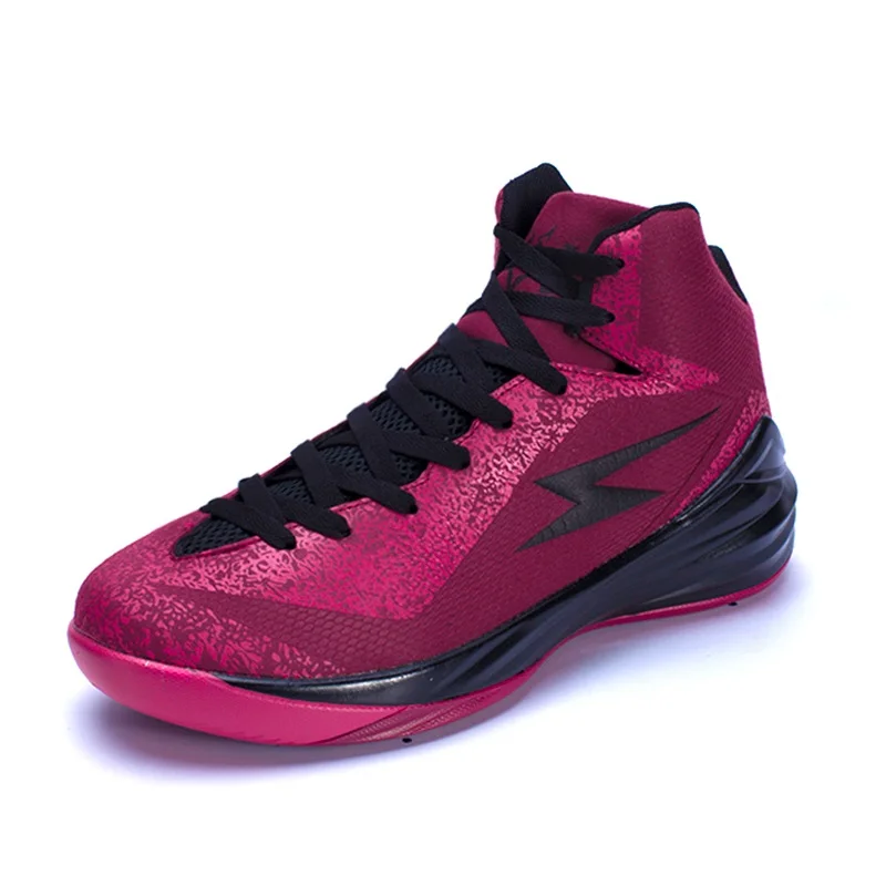 Zenvbnv мужские баскетбольные кроссовки для улицы, высокие брендовые кроссовки для мужчин, спортивная обувь, баскетбольные кроссовки - Цвет: Wine Red