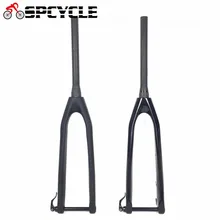 Spcycle 26er 27.5er 29er Carbon MTB Mountain Bike Rigid Fork 650B Tapered Thru Axle 15mm Carbon Bicycle Fork UD Black Matte