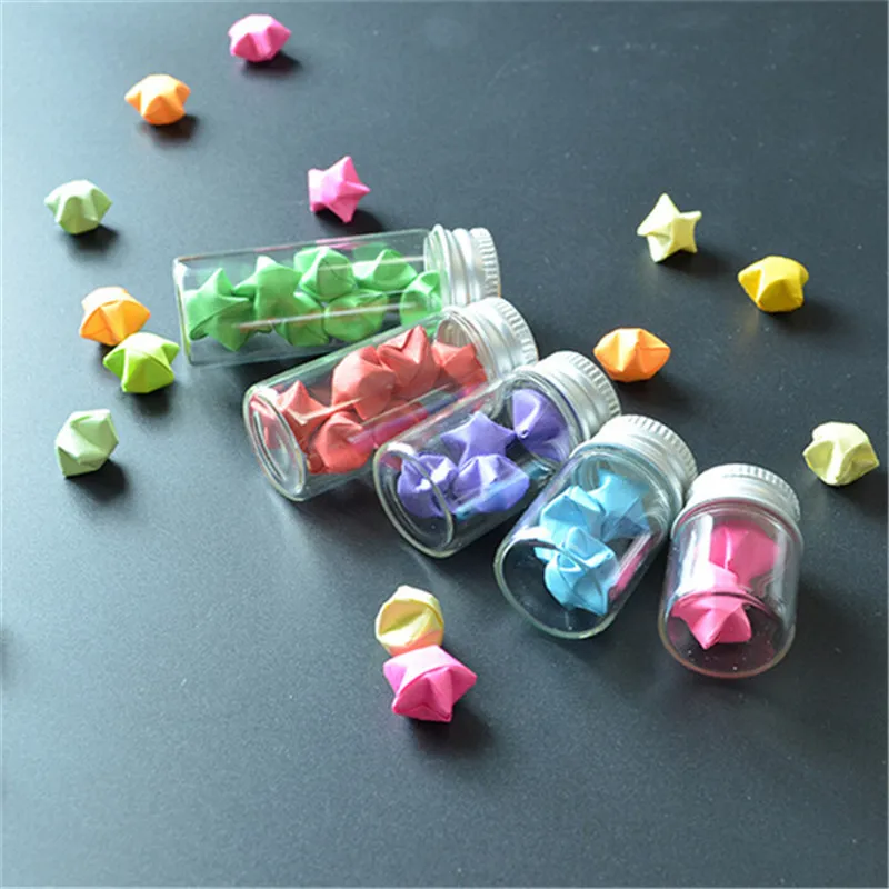 100pcs Jars Crafts Glass Bottles with Aluminium Cap Liquid Bottles Empty Glass 5ml 6ml 7ml 10ml 14ml 15ml 20ml 30ml Vials Jars 3