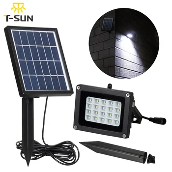 

T-SUNRISE LED Flood Light with Solar Panel 10W Solar Spotlight Outdoor Lighting Waterproof IP65 LED Spotlights Garden Wall Lamp