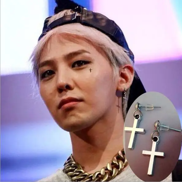 

1 PC DG Fashion Quan Zhi Long Same Cross Earring Personality Fashion Jewelry for Men Drop Shiping