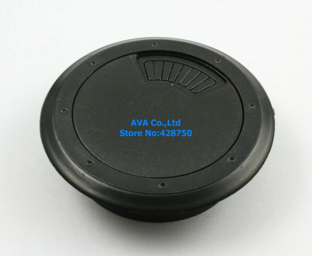 20 шт. 60 мм пунктирная черный Пластик компьютерный стол Таблица кабельный ввод отверстие крышки Провода Люверсами