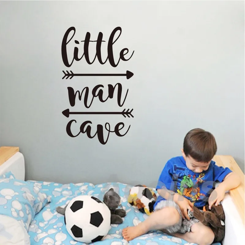 Little Man Cave  Vinyl Art Wall Decals Baby Boy Room Decor