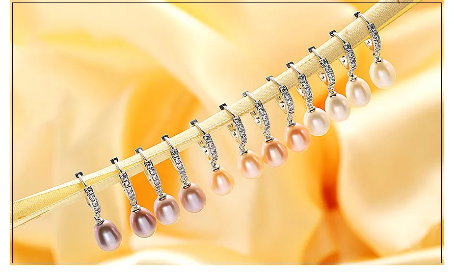 HENGSHENG 100% Genuine pearl jewelry natural pearl earrings cultured freshwater pearls, super deal earring women girl best gifts -