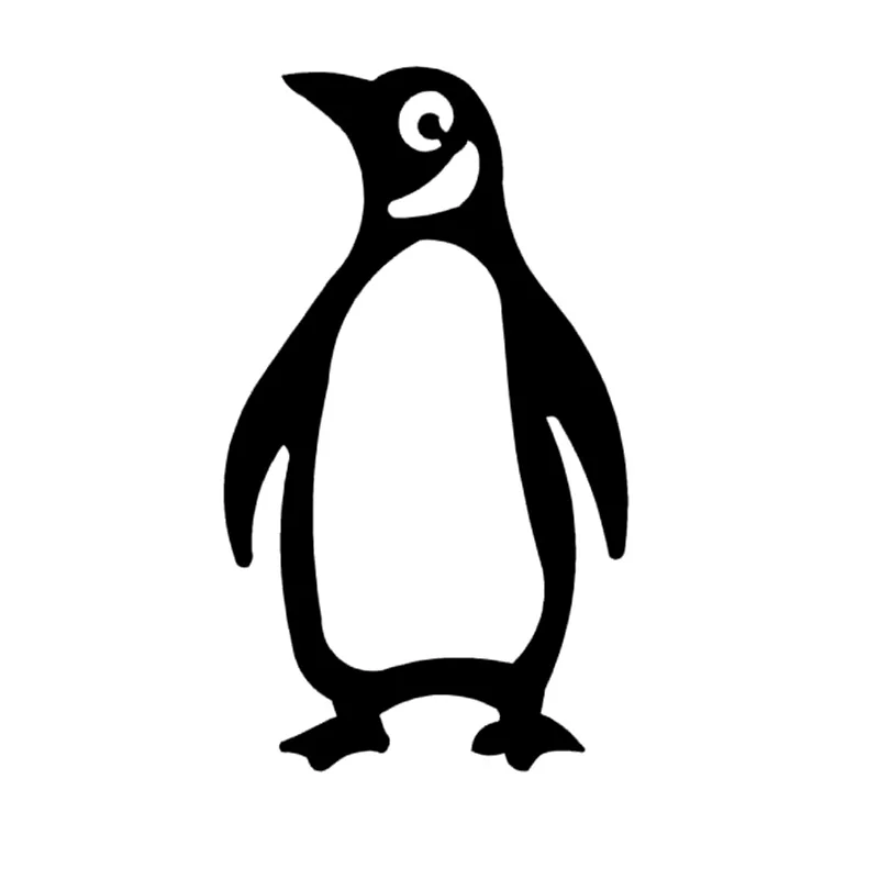 

6.8cm*11.7cm Penguin Cartoon Animal Vinyl Car-Styling Car Sticker Black/Silver S3-5277