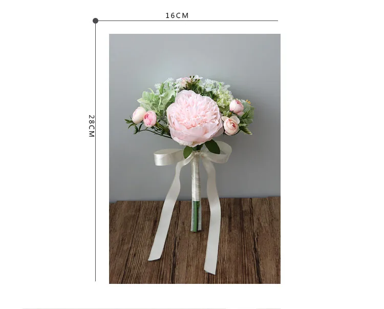 Wedding Bouquet for bridesmaids flowers artificial rose peony (1)