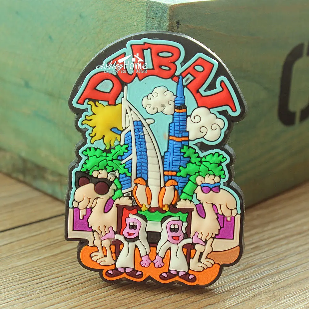 to UAE DuBai Tourist Travel Souvenir Rubber Fridge GIFT