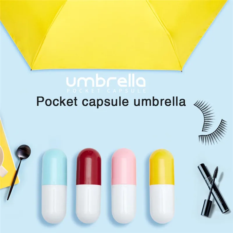 Супер Мини Портативный карман Capsule Для женщин зонтик с защитой от УФ зонтик для защиты от ветра складные зонтики компактные дождь девушки детские зонтики