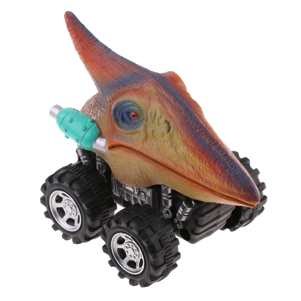 Various Cartoon Dinosaur Model Toy Cars Dinosaurs Figures Shape Pull Back Cars Jurassic Toys Kids Children Christmas Gifts